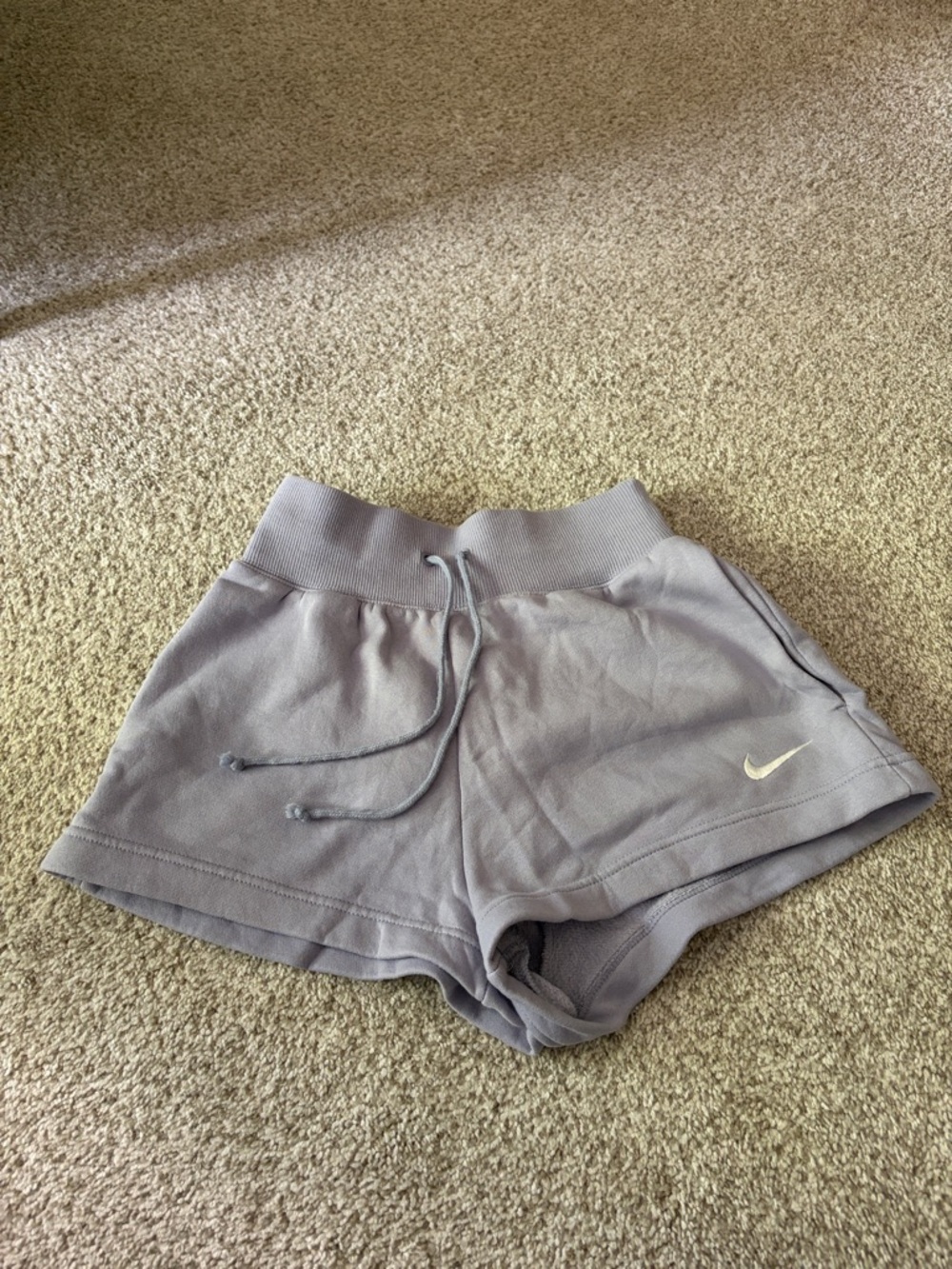 Nike Women's Light Gray Athletic Drawstring Shorts